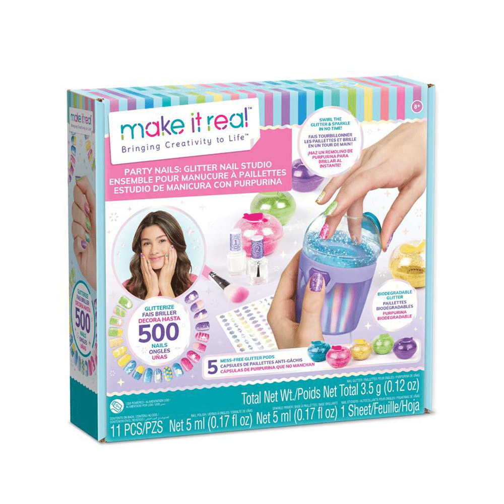 Make It Real Party Nails Glitter Design Set