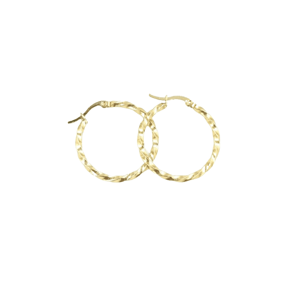 Κρικοι Stainless Steel Γυριστοι Χρυσο Φ2.5Cm