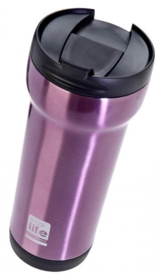 Ecolife Coffee Thermos Mug-Pink 420Ml