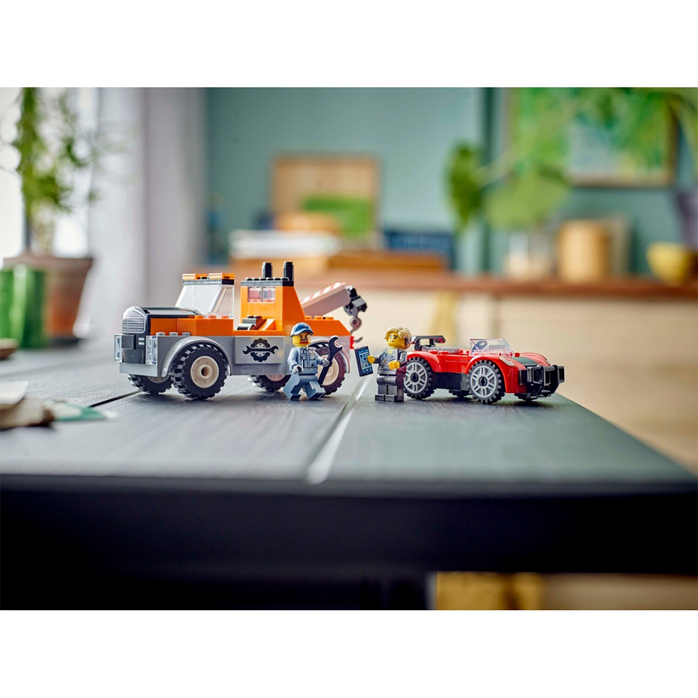 Lego60435 Lego City Ρυμουλκό Φορτηγό Και Επισκευή Σπορ Αυτοκινήτουpapell.gr