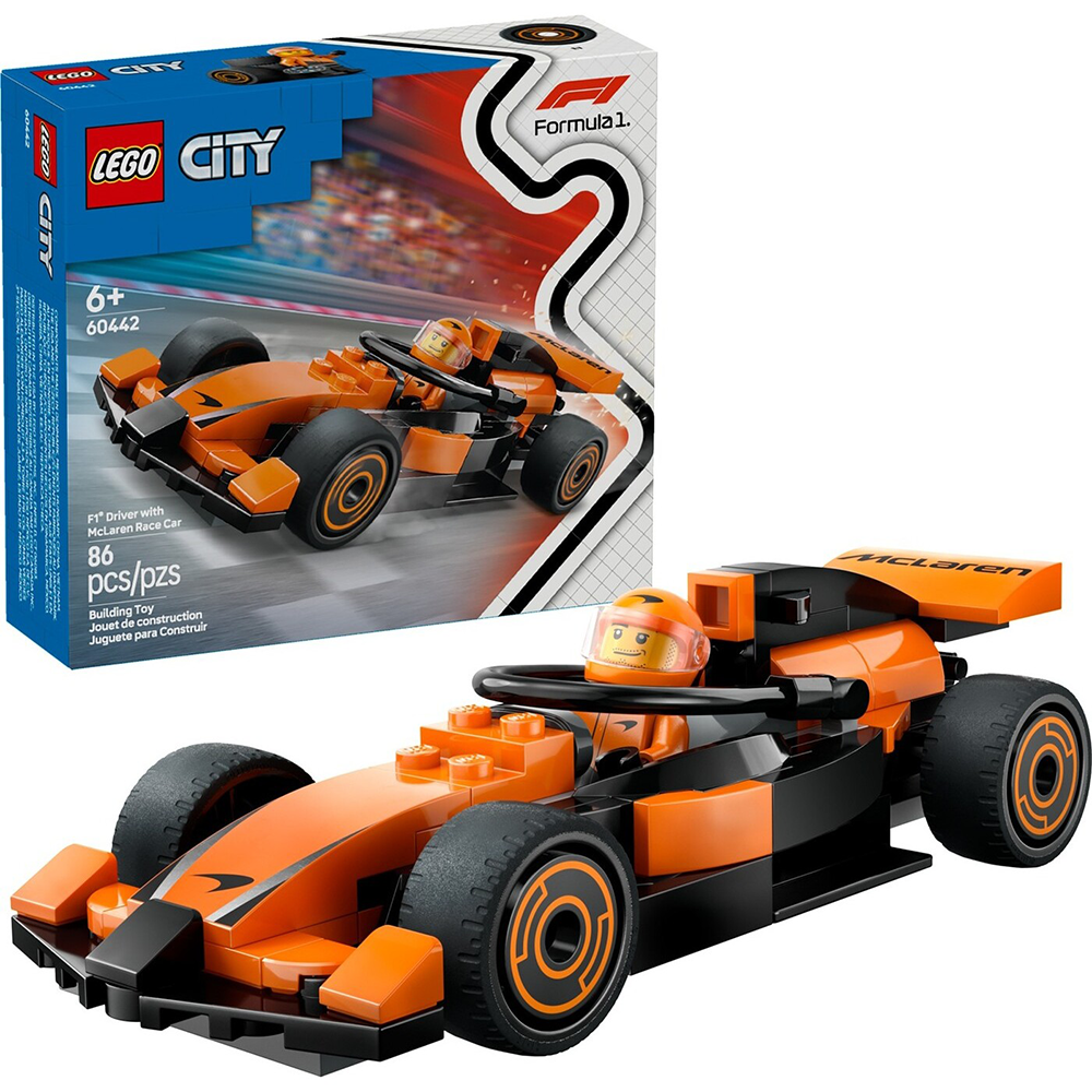 Lego60442 Lego City F1 Driver With McLaren Race Carpapell.gr