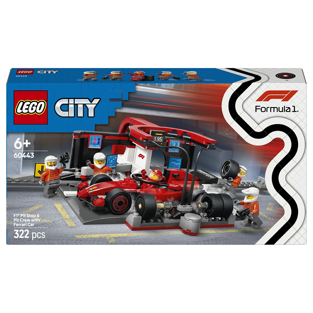 Lego60443 Lego City F1 Pit Stop & Pit Crew With Ferrari Carpapell.gr