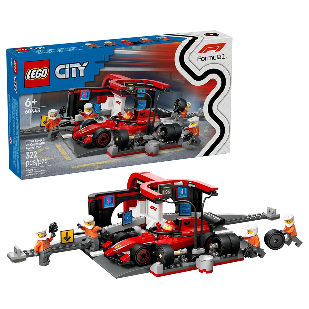 Lego60443 Lego City F1 Pit Stop & Pit Crew With Ferrari Carpapell.gr