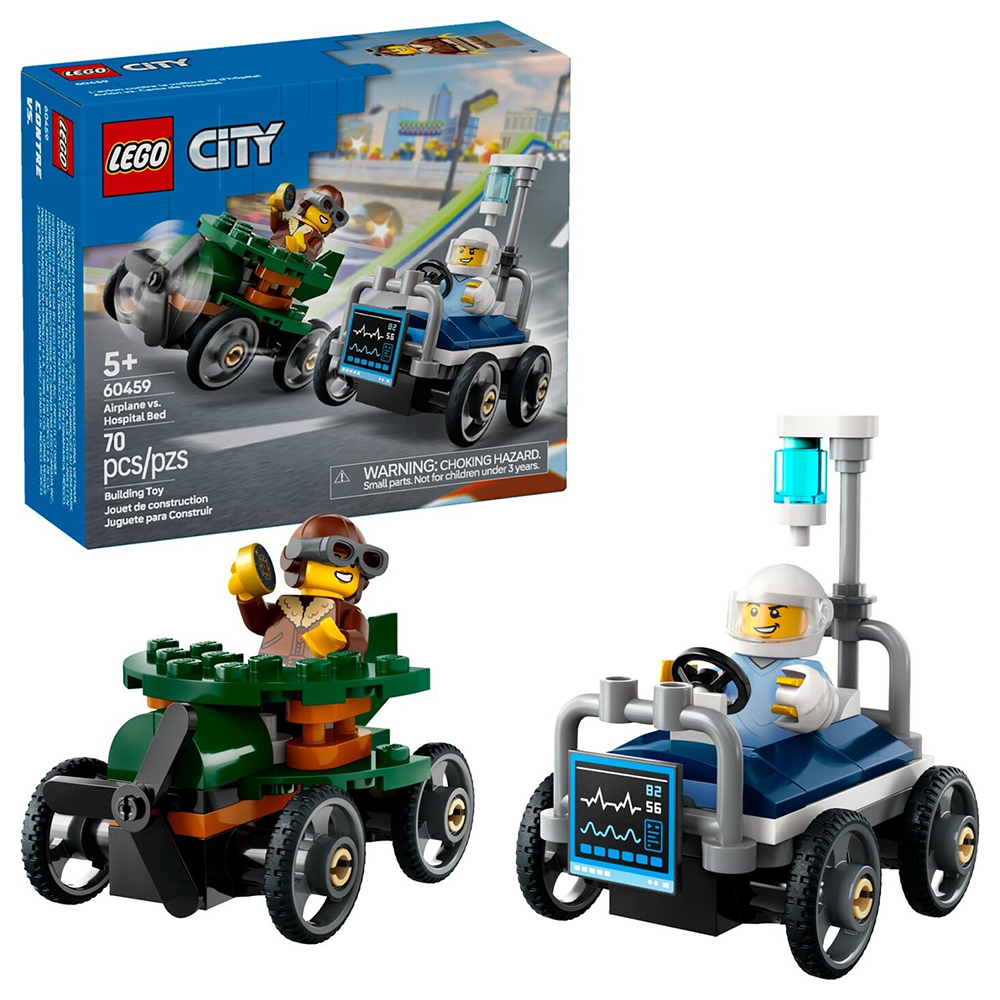 Lego60459 Lego City Airplane vs. Hospital Bed Race Car Packpapell.gr
