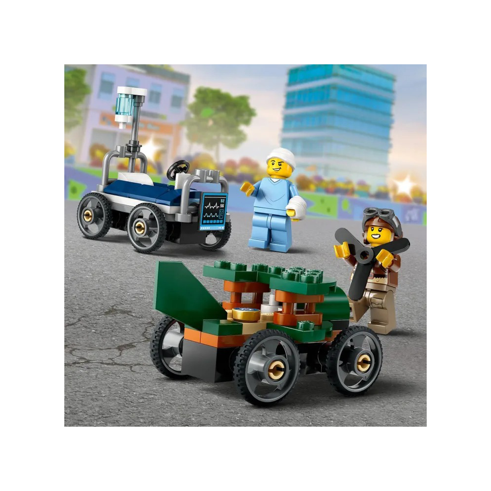 Lego60459 Lego City Airplane vs. Hospital Bed Race Car Packpapell.gr