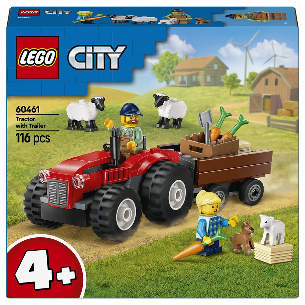 Lego60461 Lego City Red Farm Tractor With Trailer & Sheeppapell.gr