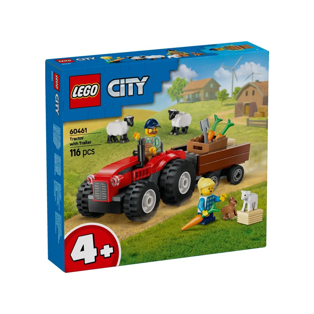 Lego60461 Lego City Red Farm Tractor With Trailer & Sheeppapell.gr