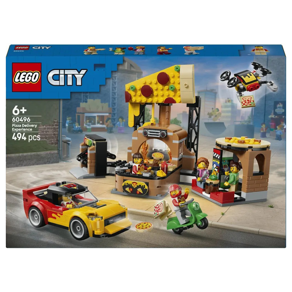 60496 Lego City  Pizza Delivery Experience With Vehicles