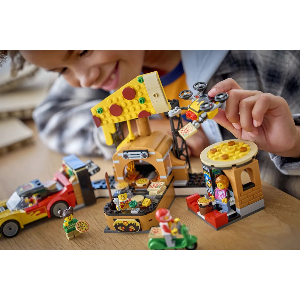 60496 Lego City  Pizza Delivery Experience With Vehicles