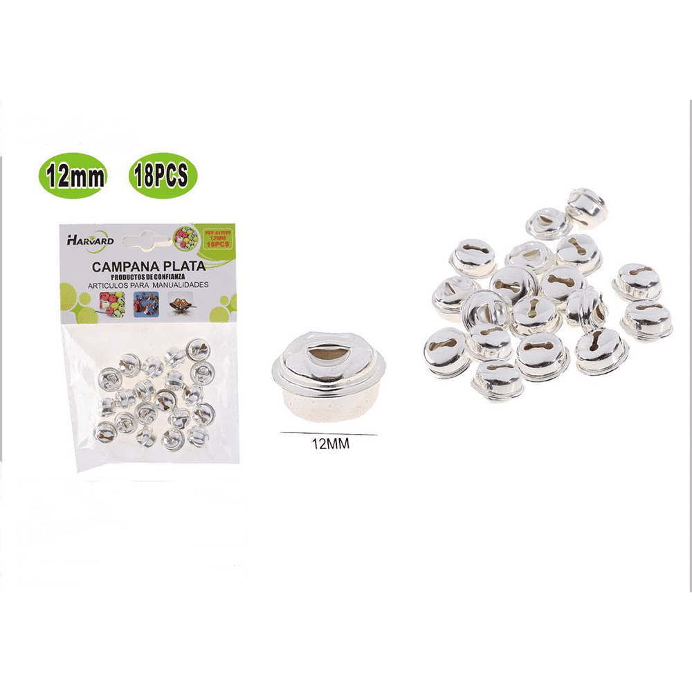 Σετ Κουδουνακια Ασημι 12Mm 18 Tmx