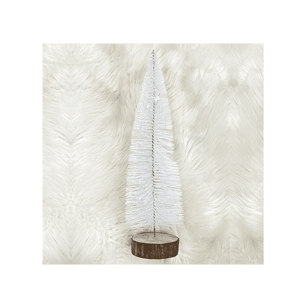 Χριστουγεννιατικο Διακοσμητικο Δεντρακι Λευκο Με Φωτακια 15Cm