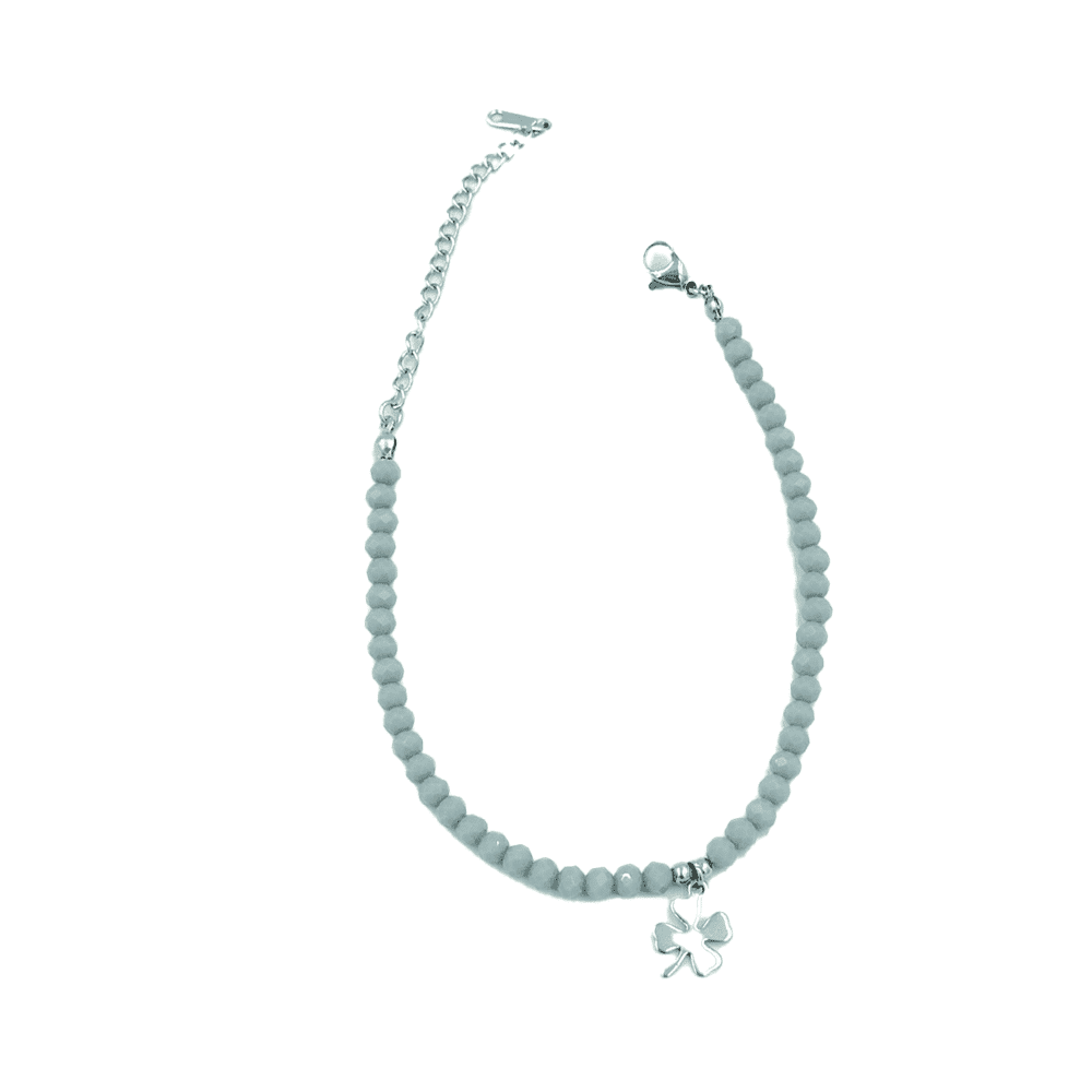 Βραχιολι Stainless Steel Τετραφυλλο Τριφυλλι Με Χαντρες Διαφορα Χρωματα