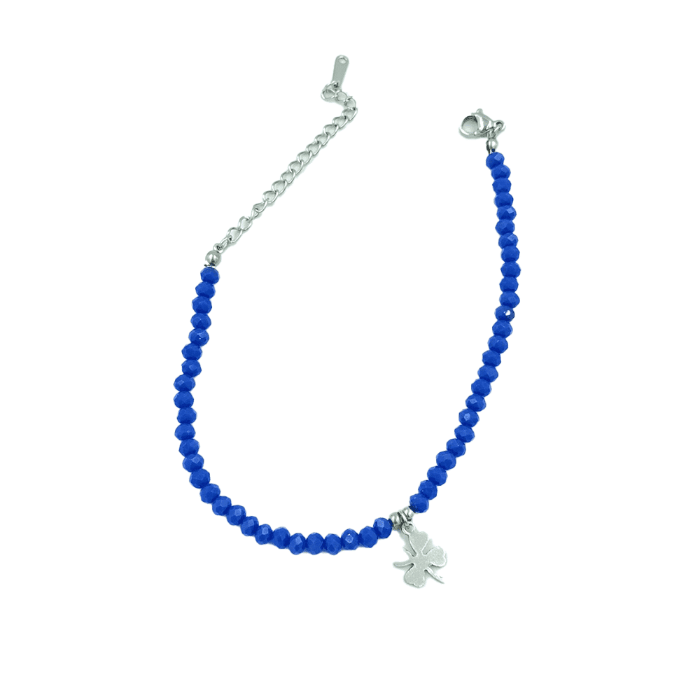 Βραχιολι Stainless Steel Τετραφυλλο Τριφυλλι Με Χαντρες Διαφορα Χρωματα