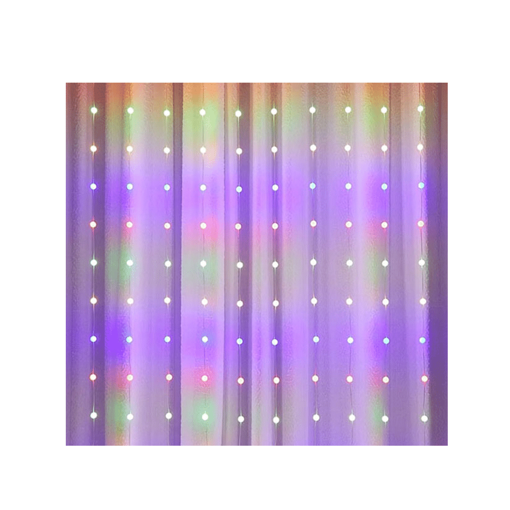 Λαμπακια Κουρτινα Μπαλιτσες Πολυχρωμα Λευκο Καλωδιο 3Χ2Μ