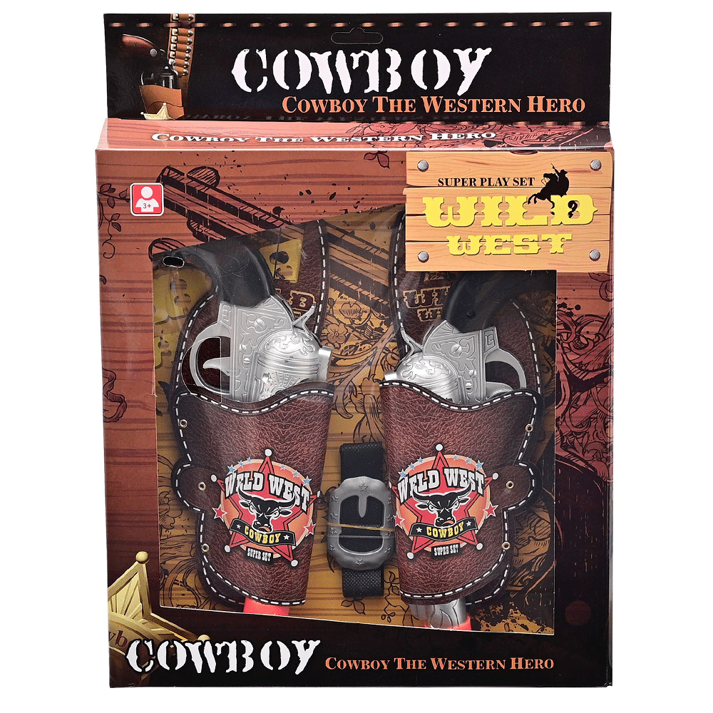 Σετ Cowboy Super Play Set Wild West Με 2 Οπλα Και Θηκες
