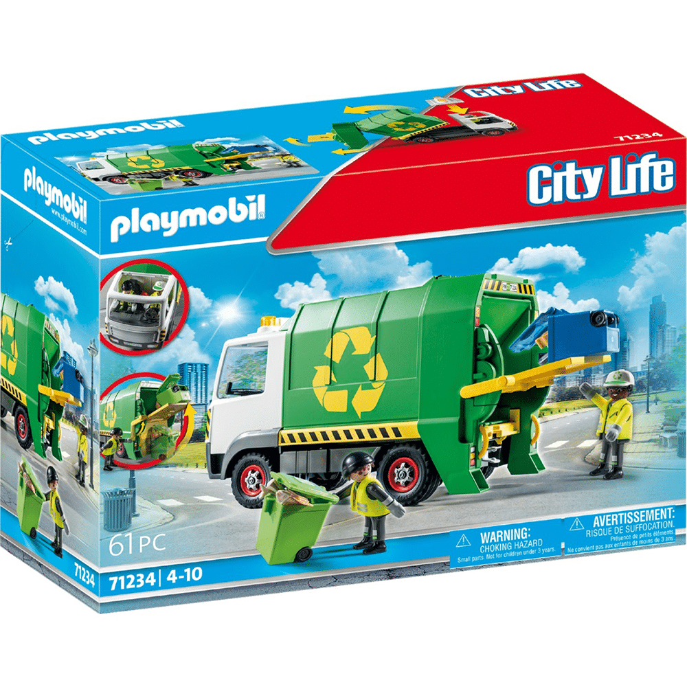 71234 Playmobil City Life Oχημα Συλλογης Ανακυκλοyμενων Απορριμaτων