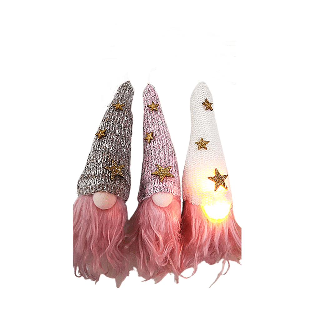 Κρεμαστό Διακοσμητικό Gnome Με Φως 30Εκ. 3 Σχεδια