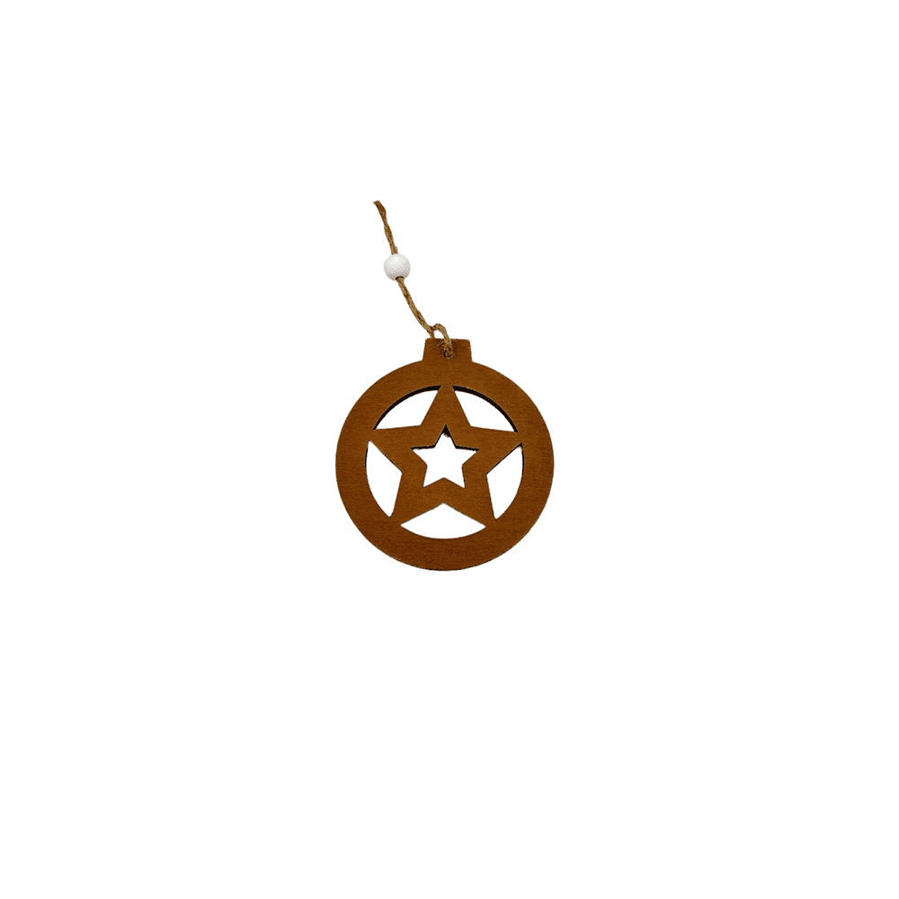 papell.grΞυλινο Κρεμαστο Στολιδι Δεντρο/ Αστρο/ Αγγελακι 10 Ekpapell.gr