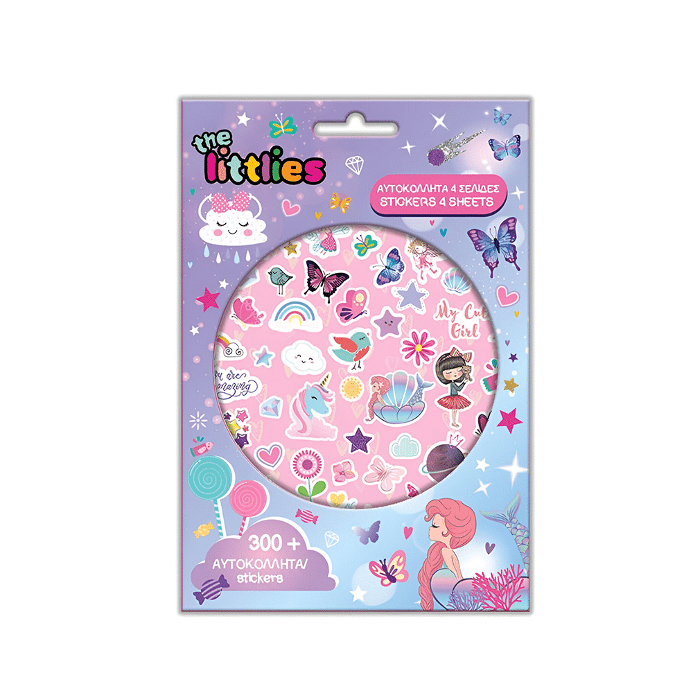 THE LITTLIESThe Littlies Αυτοκόλλητα Μπλοκ Κορίτσι 300Τεμ 14.5Χ21.5εκpapell.gr