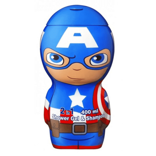 Air-Val International Marvel Captain America 2 In1 Shower Gel &Amp; Shampoo 400Ml Vegan