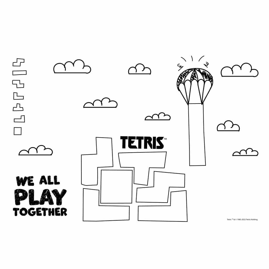 Μπλοκ Ζωγραφικης Tetris 23X33 40Φυλ Αυτοκολλητα-Στενσιλ- 2Σελ Χρ 2Σχεδια