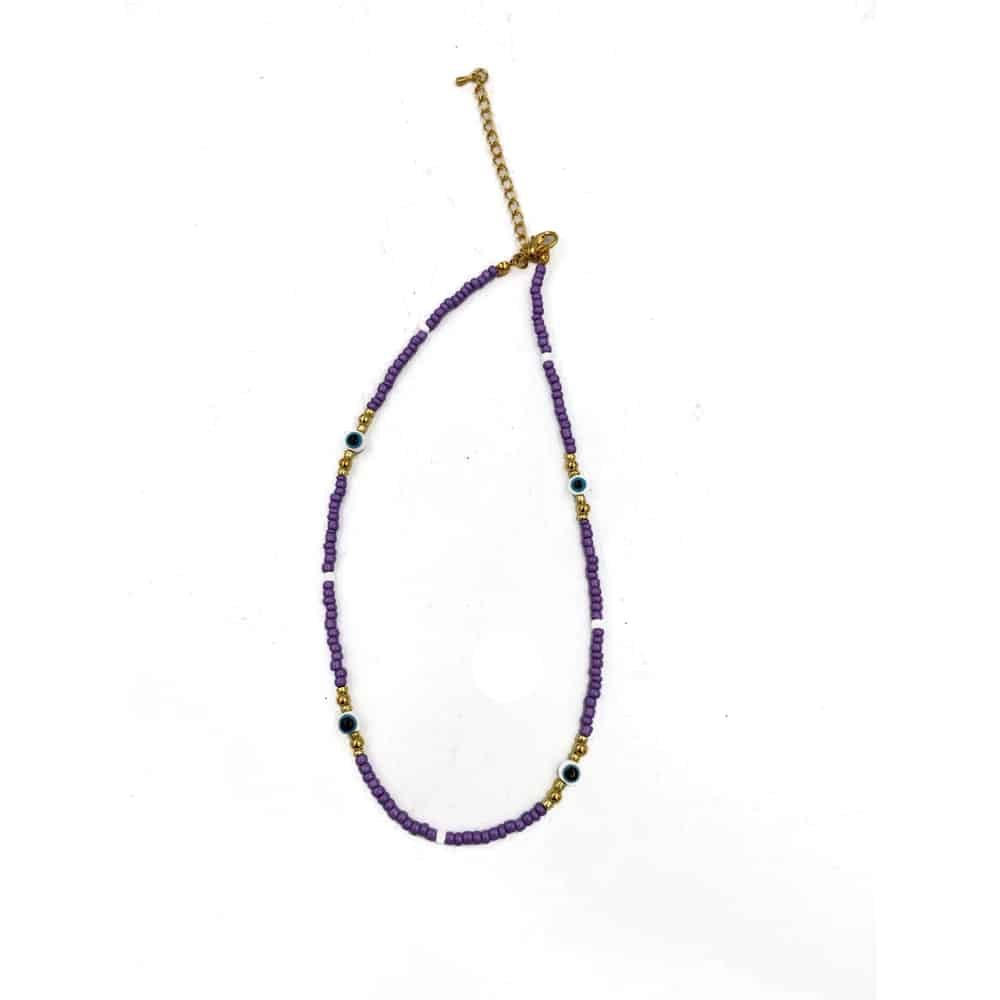 Κολιε Λαιμου Με Ματακια Σε Διαφορα Χρωματα