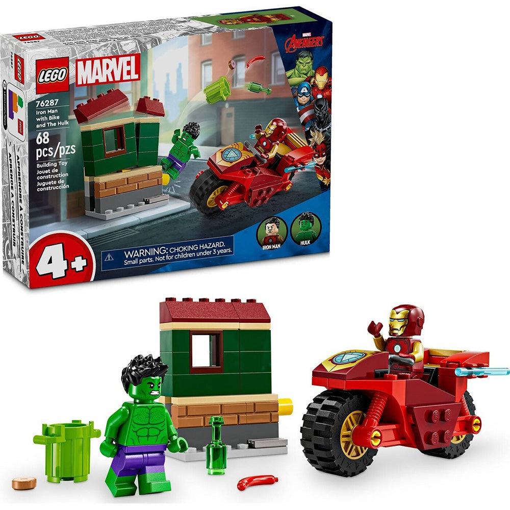 Lego76287 Lego Super Heroes Iron Man With Bike & The Hulkpapell.gr
