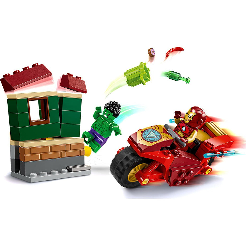 Lego76287 Lego Super Heroes Iron Man With Bike & The Hulkpapell.gr