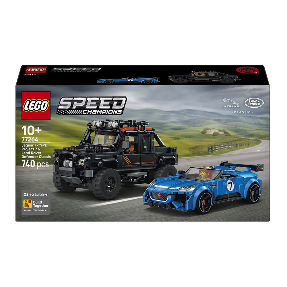 77264 Lego Speed Champions Jaguar Project 7 & Land Rover Defender