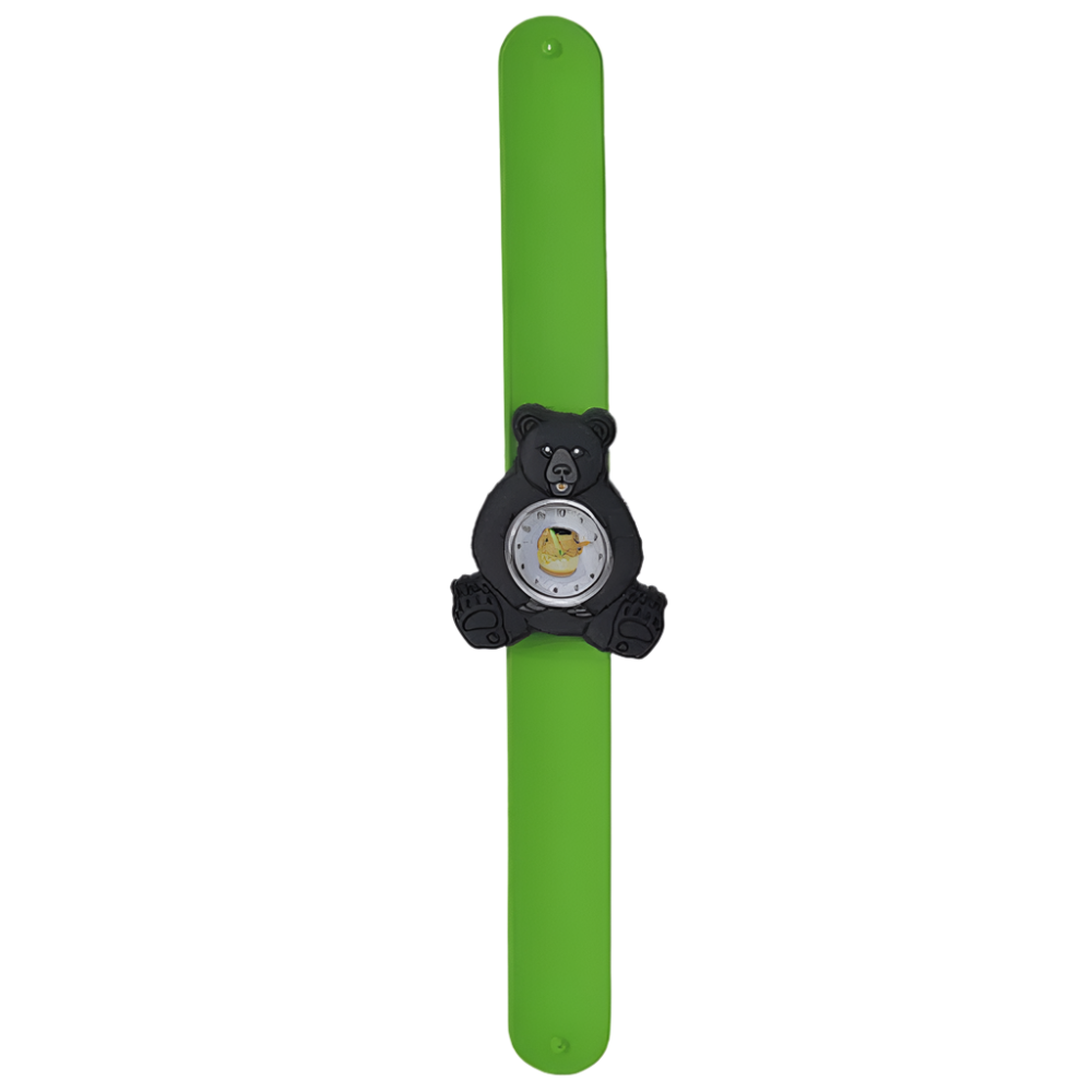 Slap Watch Bear Black – Ρολοι Μαυρη Αρκουδα Km-22909