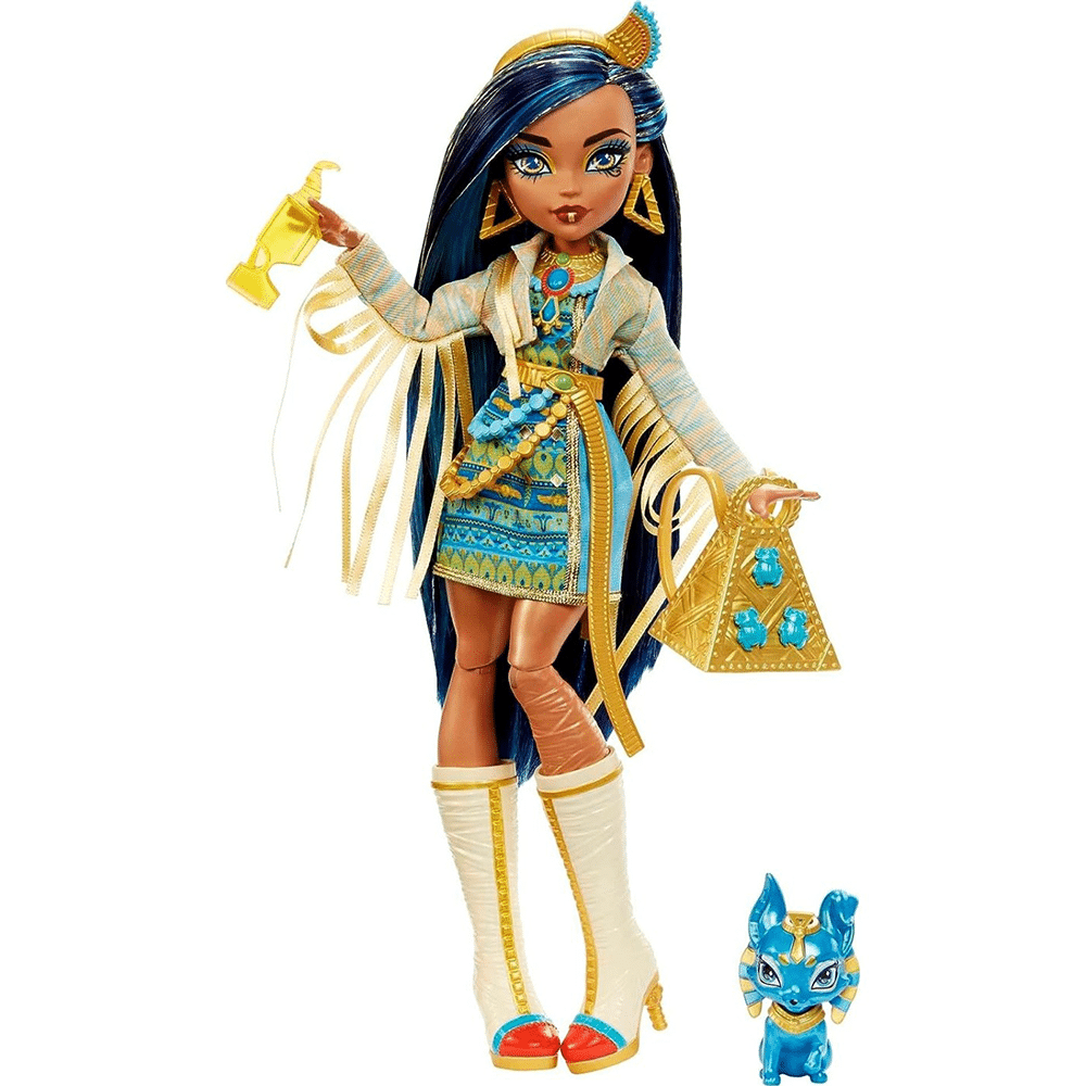 Mattel Monster High Doll, Cleo De Nile With Accessories And Pet Dog