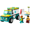 60403 Lego City Emergency Ambulance And Snowboard