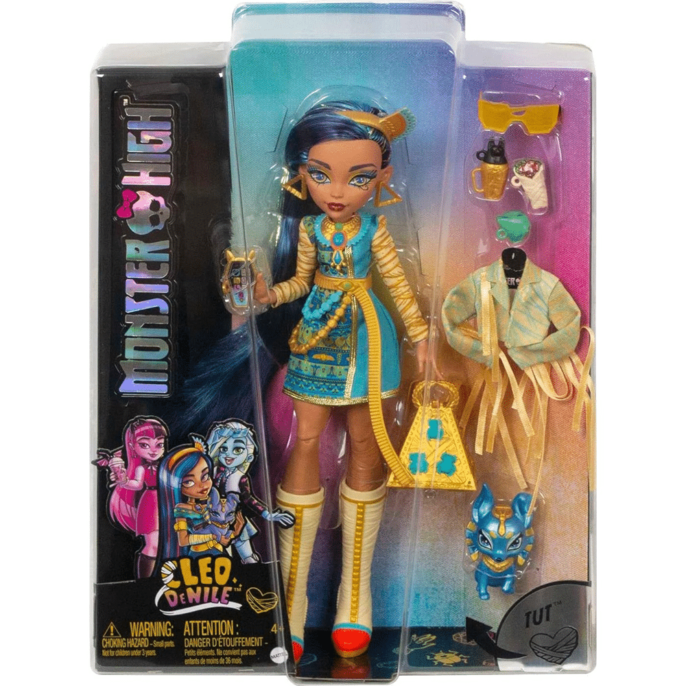 Mattel Monster High Doll, Cleo De Nile With Accessories And Pet Dog