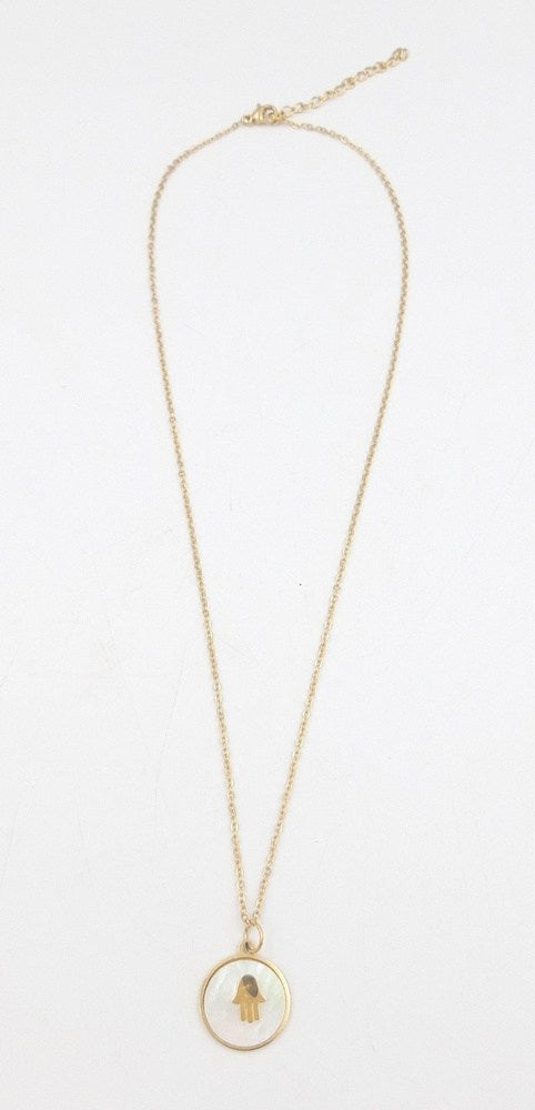 Κρεμαστο Λαιμου Stainless Steel Χρυσο- Ιριδιζον Με Χερακι