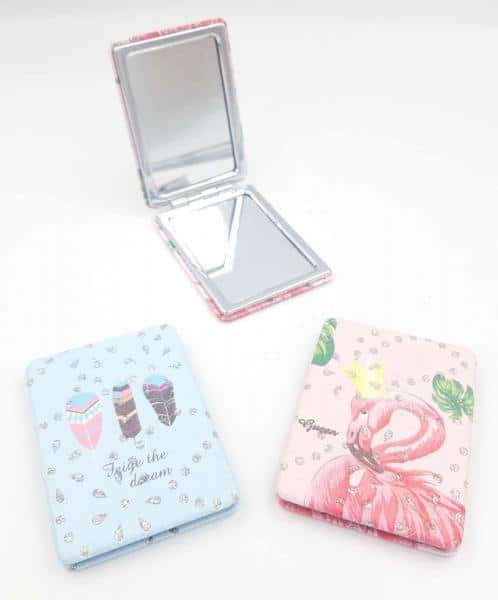 OEMΔιπλό Καθρεφτάκι Ορθογώνιο Σε Διάφορα Σχέδια Με Στρας 1Τμχpapell.gr