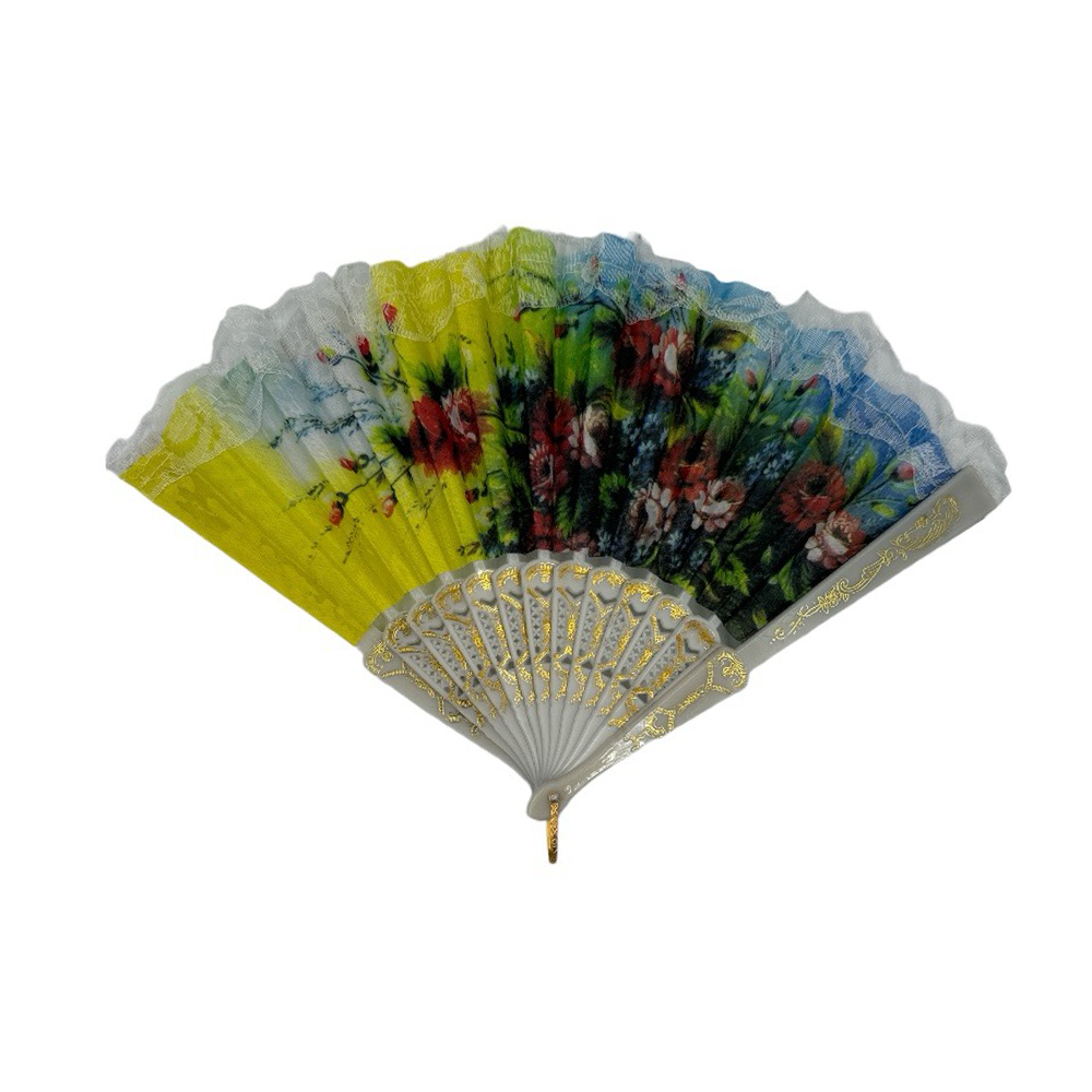 OEMΒεντάλια Πλαστική Λευκή με Σχέδιο Λουλούδιαpapell.gr