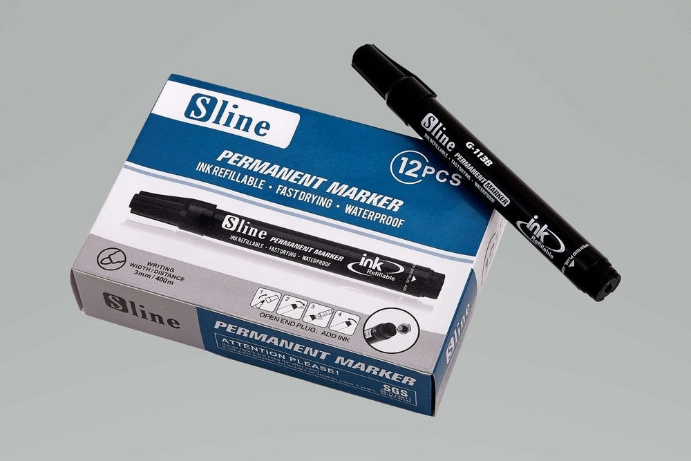 Sline Μαρκαδορος Ανεξιτηλος Μαυρος