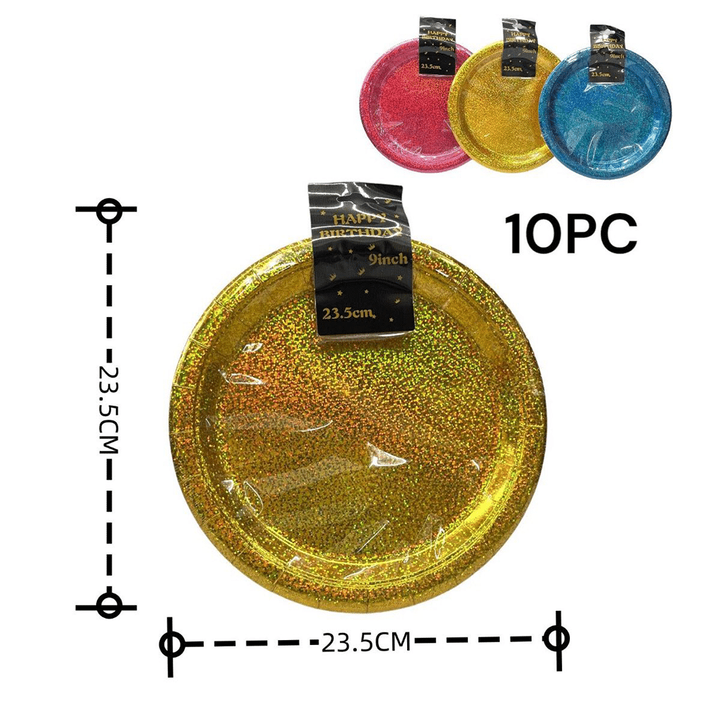 papell.grΠιατακια Party Μονοχρωμα Μεταλλιζε 23.5Cm 10Pcs 3 Χρωματαpapell.gr