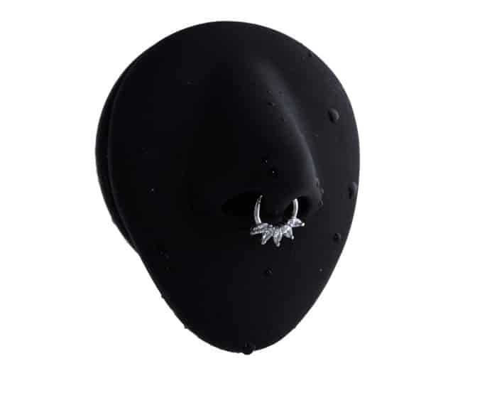 Σκουλαρικι Septum Clicker With Zircon 1.2X8Mm Surgical Steel 316L