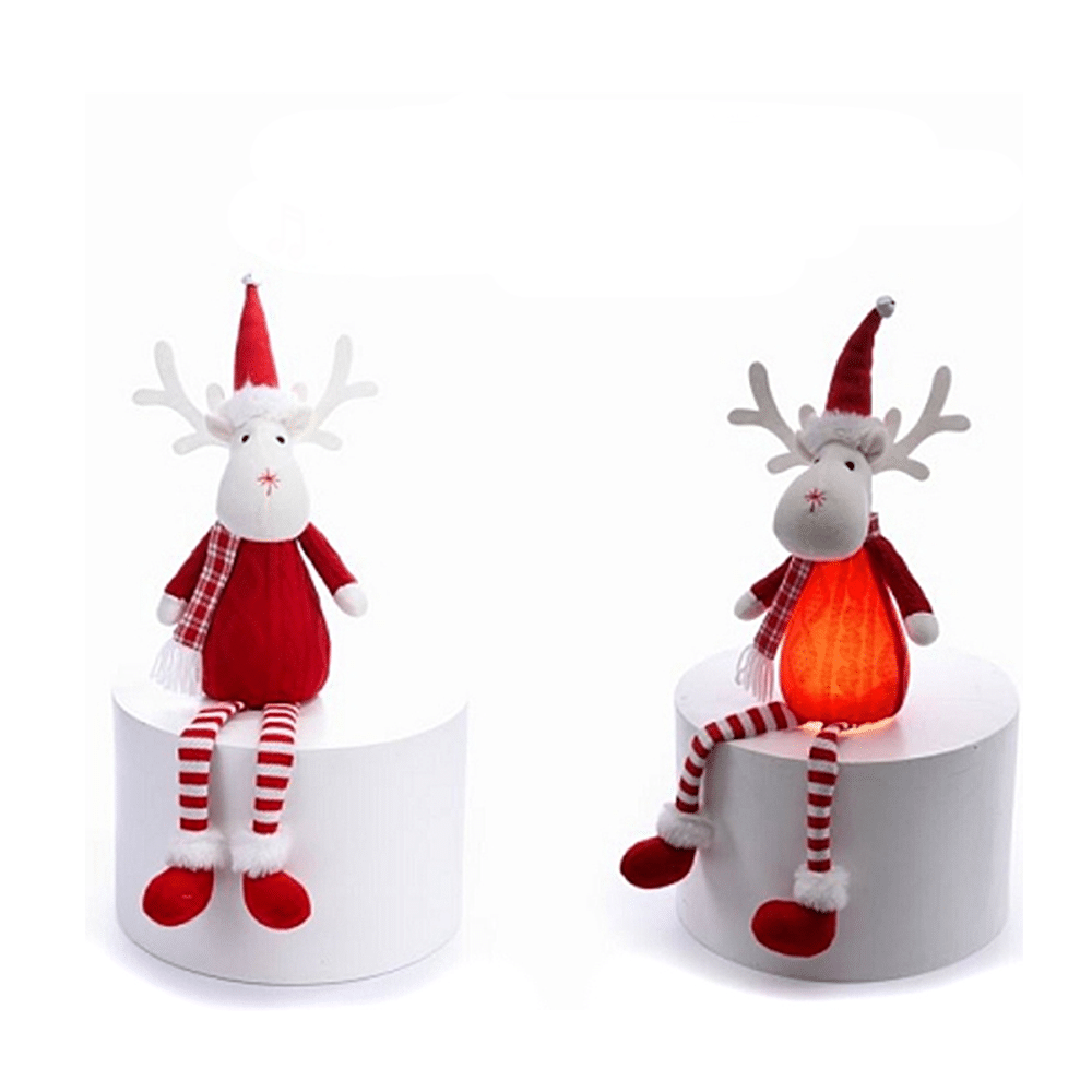 Χριστουγεννιατικο Διακοσμητικο Ταρανδακι Με Φως &Amp; Μουσικη 3,5Χ3,5Χ21,5Εκ.