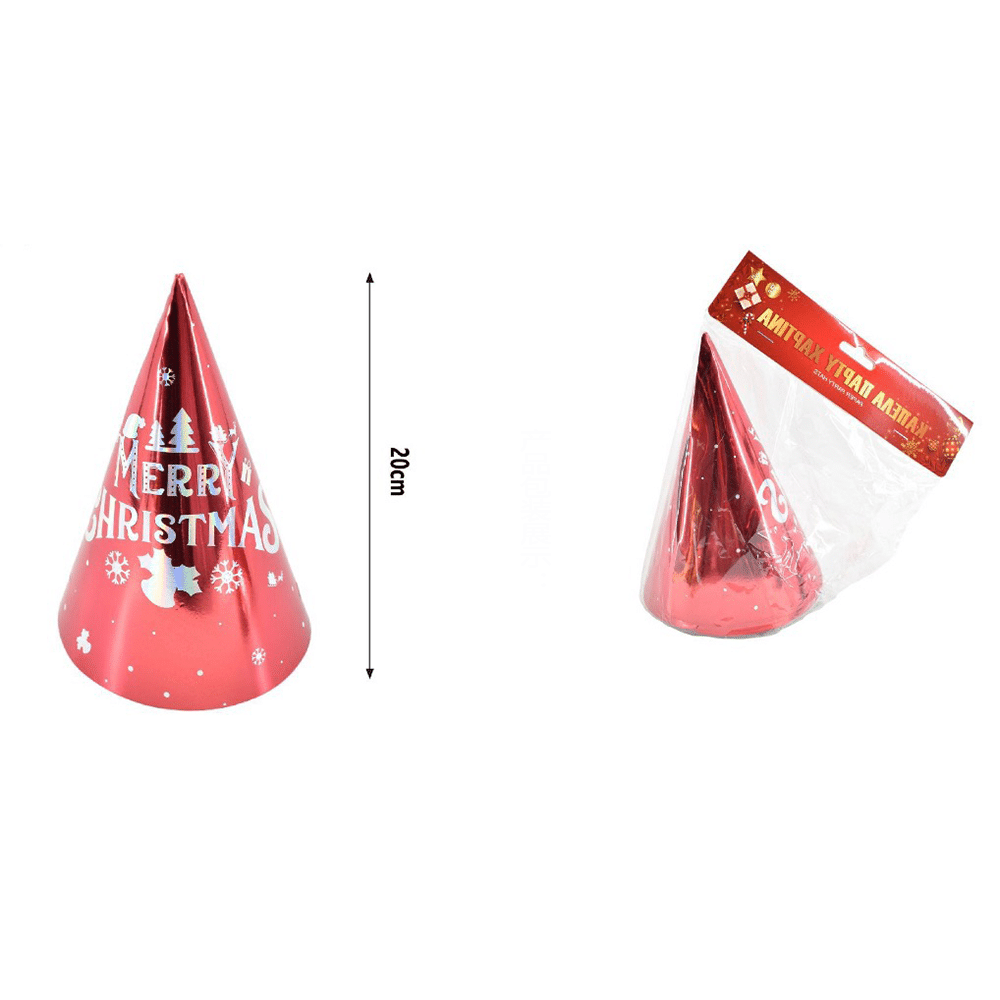 Χριστουγεννιατικα Καπελακια Party Κοκκινο Merry Christmas 6Tmx
