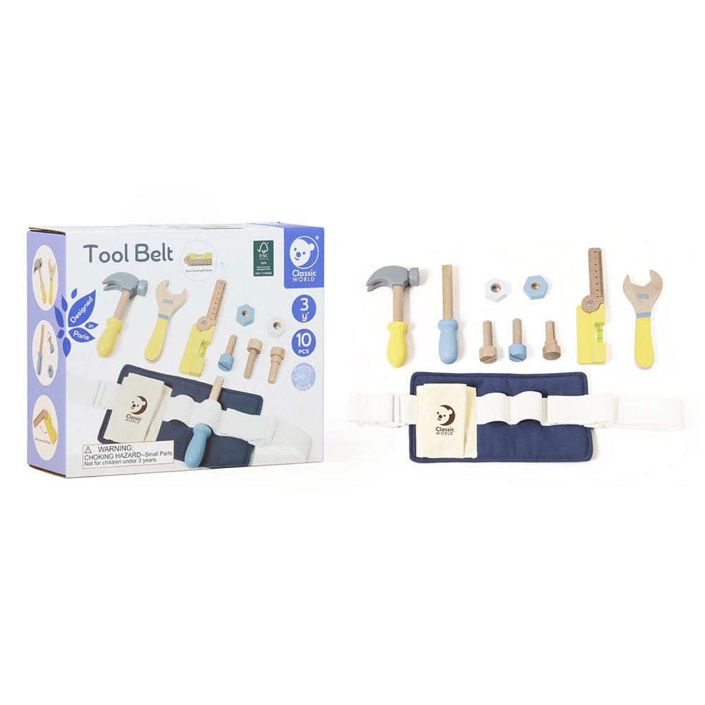 Classic World Small Diy Kit Belt With Tools