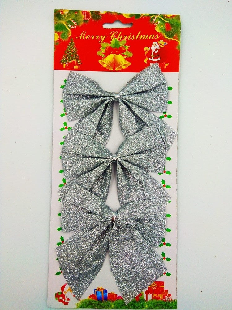 Φιογκοι Με Glitter Ασημι