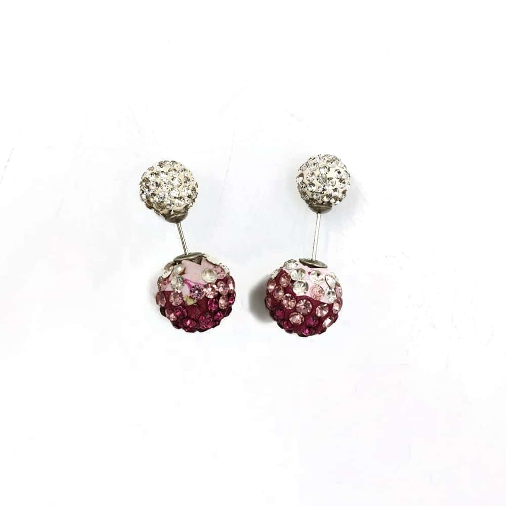 Σκουλαρικια Με Στρασακια Στρογγυλα