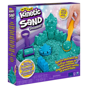 Spin Master Kinetic Sand Shimmer- Splarkle Sandcastle Set Green