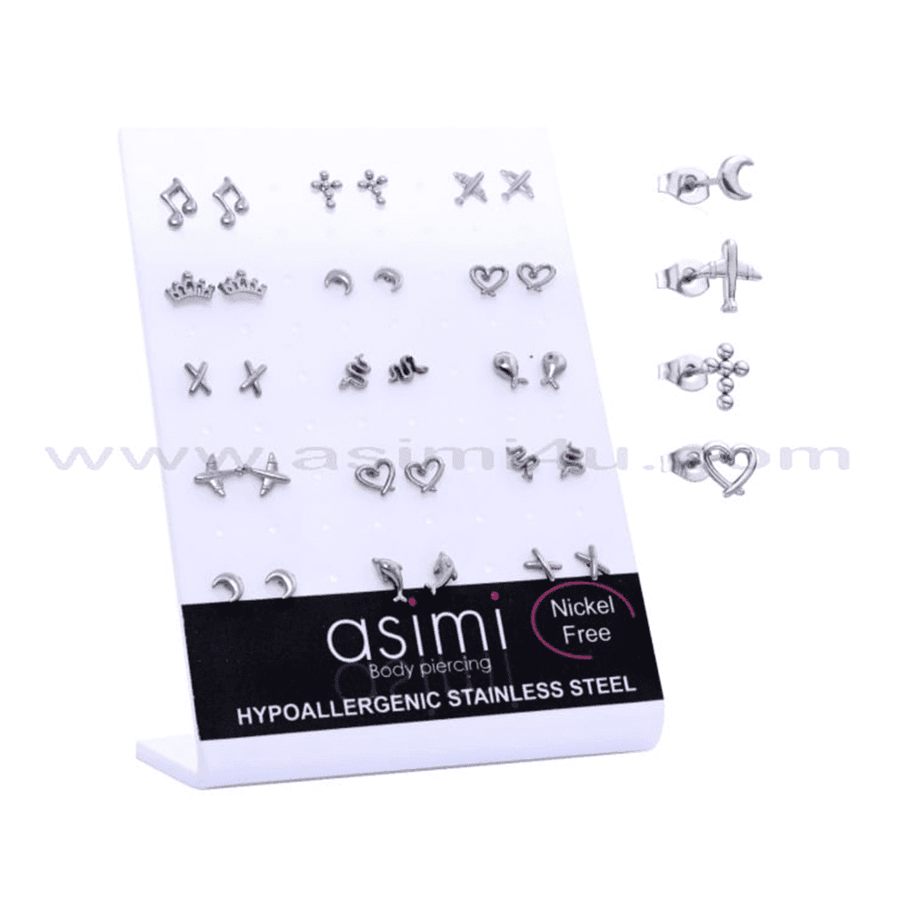 Σκουλαρικια Mix Design Surgical Steel