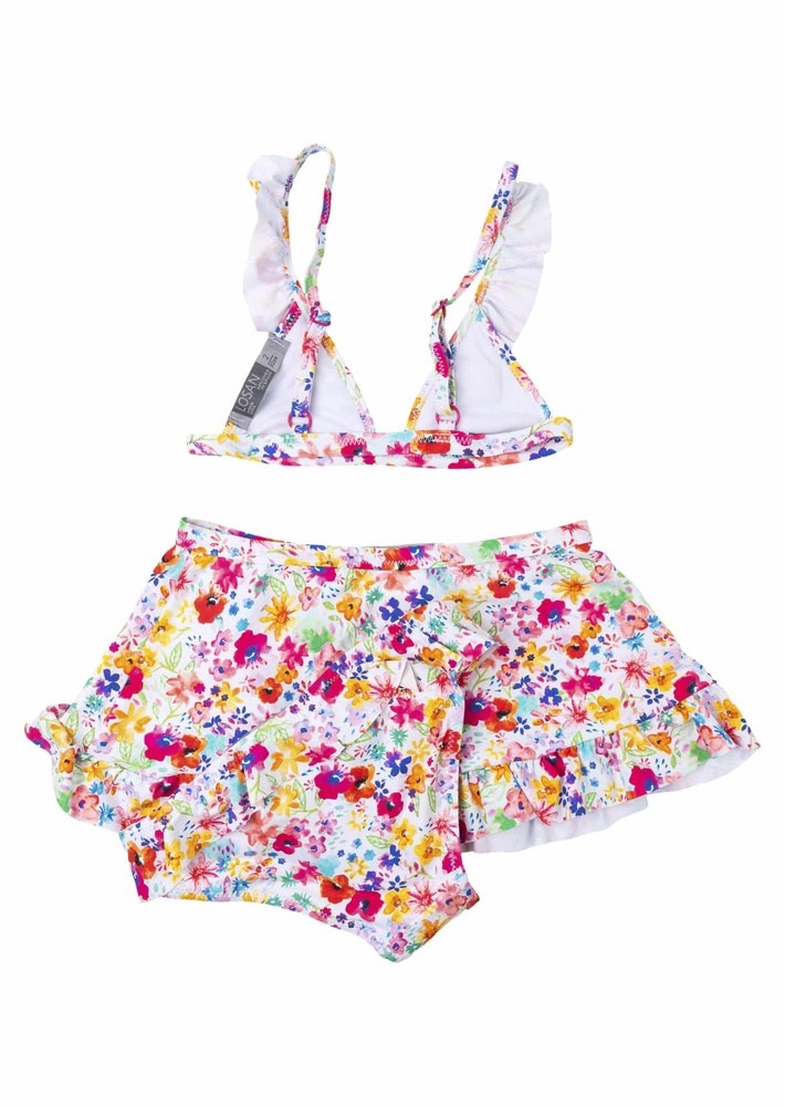 Losan Floral Βικινι Με Φουστα