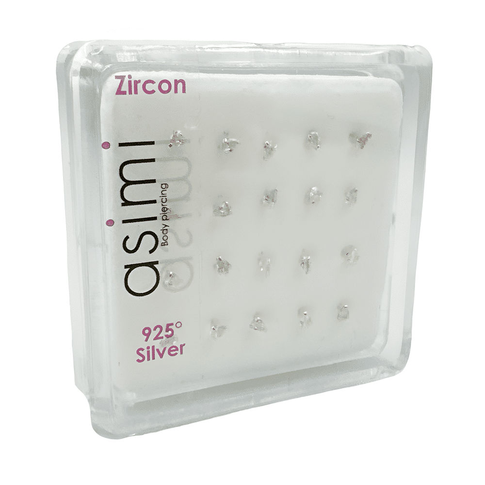 AsimiΑσημενιο Σκουλαρικι Μυτης Δακρυ Ζιργκονpapell.gr