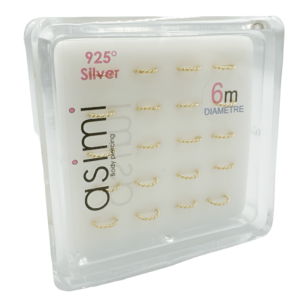 ASIMIΑσημενιο Επιχρυσο Στριφτο Κρικακι Μυτης 6Μμpapell.gr