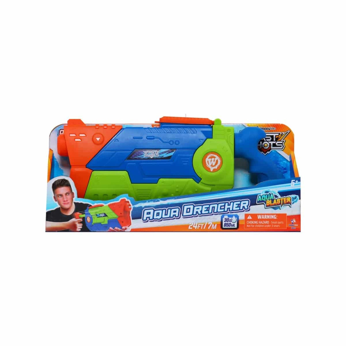 Fast Shots Water Blaster Aqua Drencher Up To 7M With Tank 850Ml